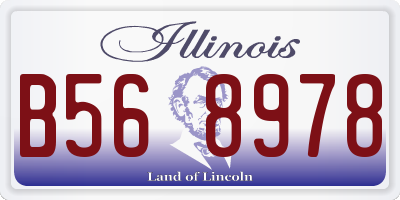 IL license plate B568978