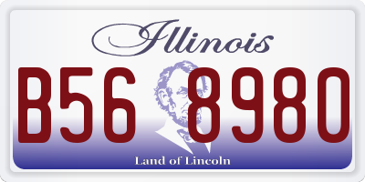 IL license plate B568980