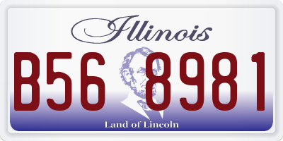IL license plate B568981