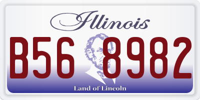 IL license plate B568982