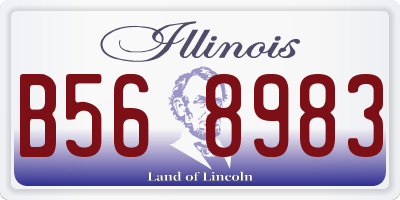 IL license plate B568983