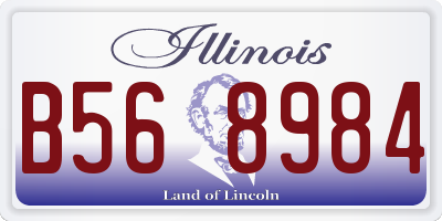 IL license plate B568984