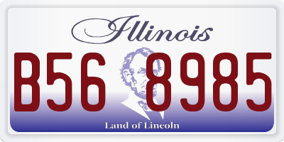 IL license plate B568985