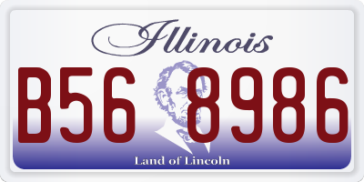 IL license plate B568986