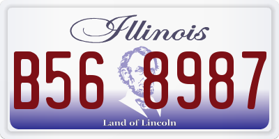 IL license plate B568987