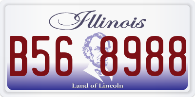 IL license plate B568988