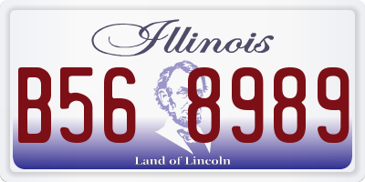 IL license plate B568989
