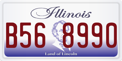 IL license plate B568990