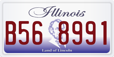IL license plate B568991