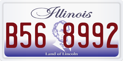 IL license plate B568992