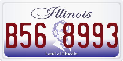IL license plate B568993