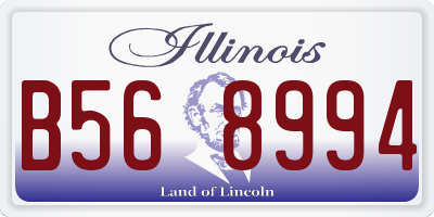 IL license plate B568994