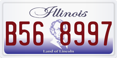 IL license plate B568997