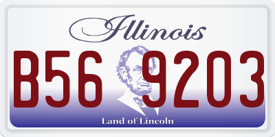 IL license plate B569203