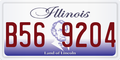 IL license plate B569204