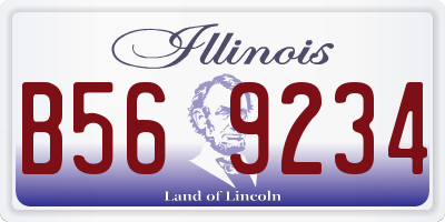 IL license plate B569234