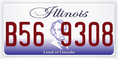 IL license plate B569308