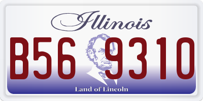 IL license plate B569310