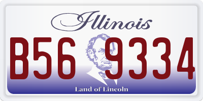 IL license plate B569334