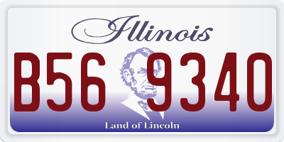IL license plate B569340