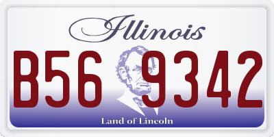 IL license plate B569342