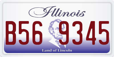 IL license plate B569345