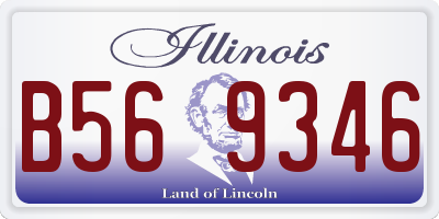 IL license plate B569346