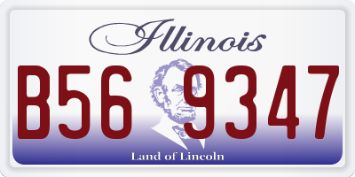 IL license plate B569347
