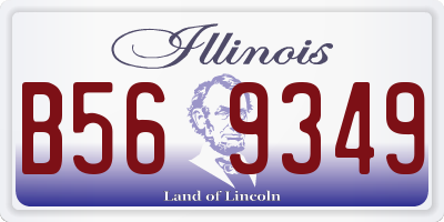 IL license plate B569349