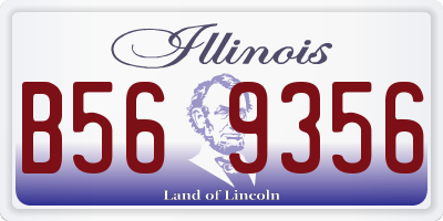IL license plate B569356