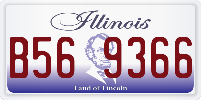 IL license plate B569366