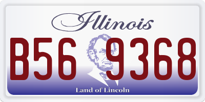 IL license plate B569368