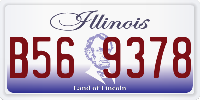 IL license plate B569378