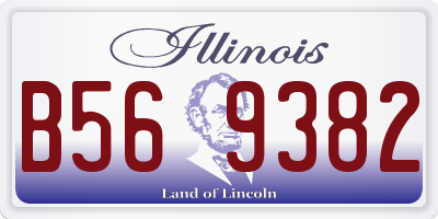 IL license plate B569382