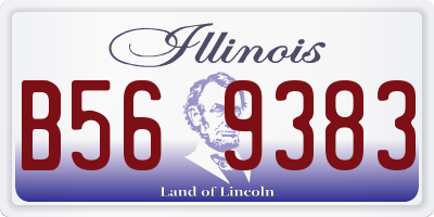 IL license plate B569383
