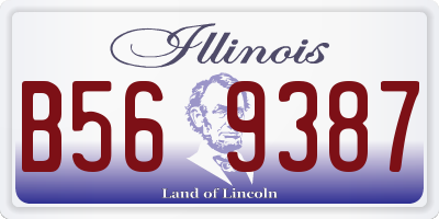 IL license plate B569387