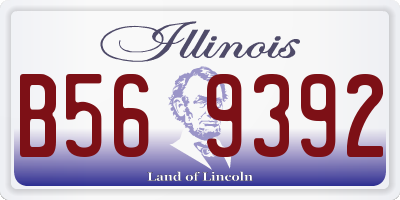 IL license plate B569392