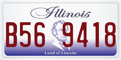 IL license plate B569418