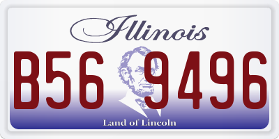 IL license plate B569496