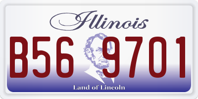 IL license plate B569701