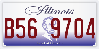 IL license plate B569704