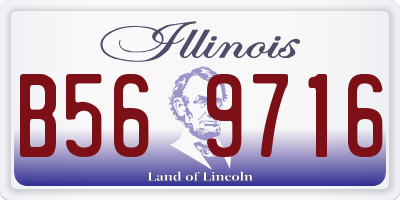 IL license plate B569716