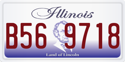 IL license plate B569718