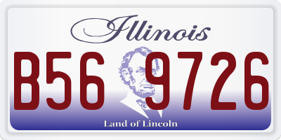 IL license plate B569726