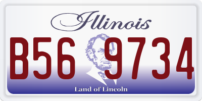 IL license plate B569734