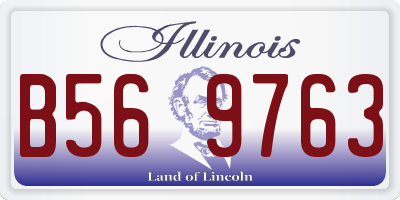 IL license plate B569763