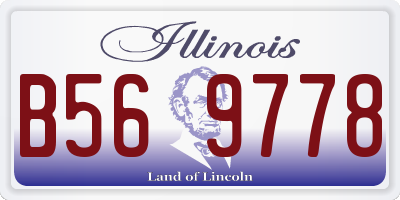 IL license plate B569778