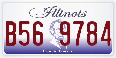 IL license plate B569784