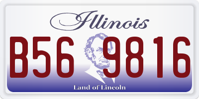 IL license plate B569816