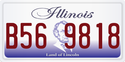 IL license plate B569818